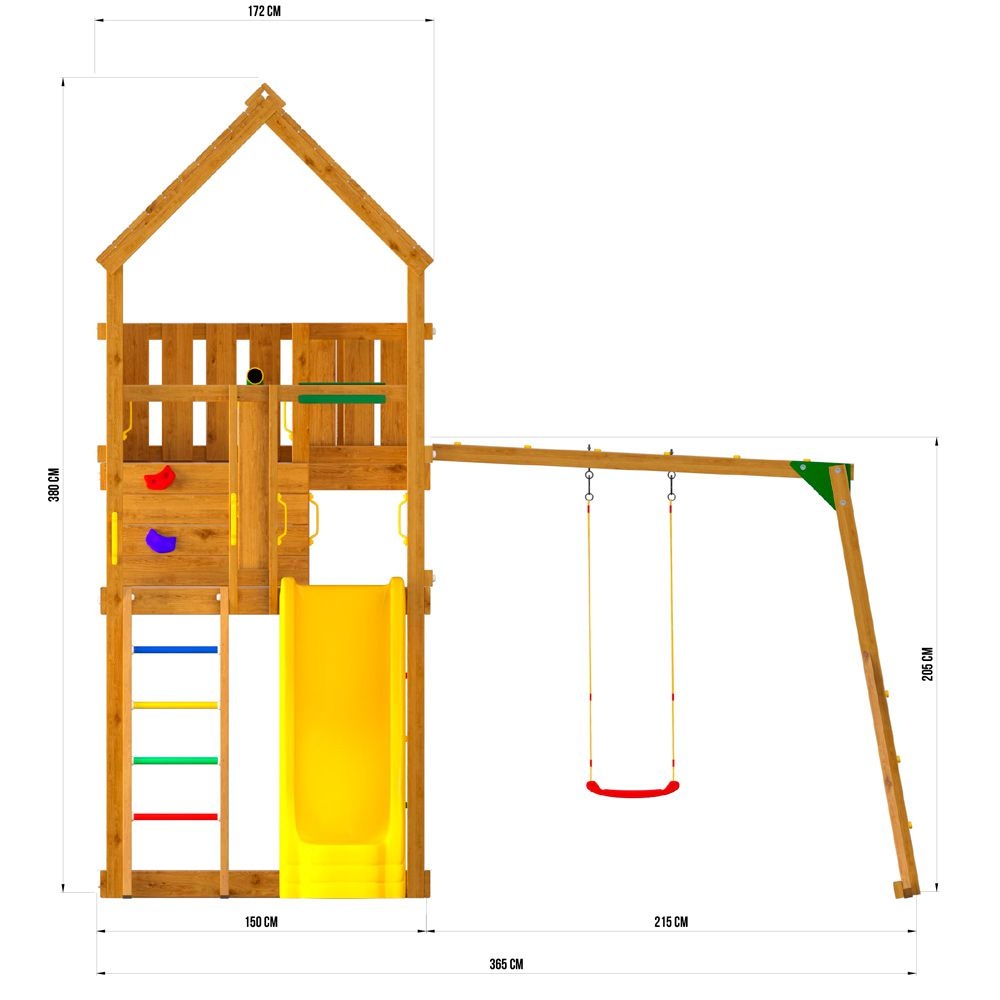 Детская деревянная площадка Jungle Palace JP5